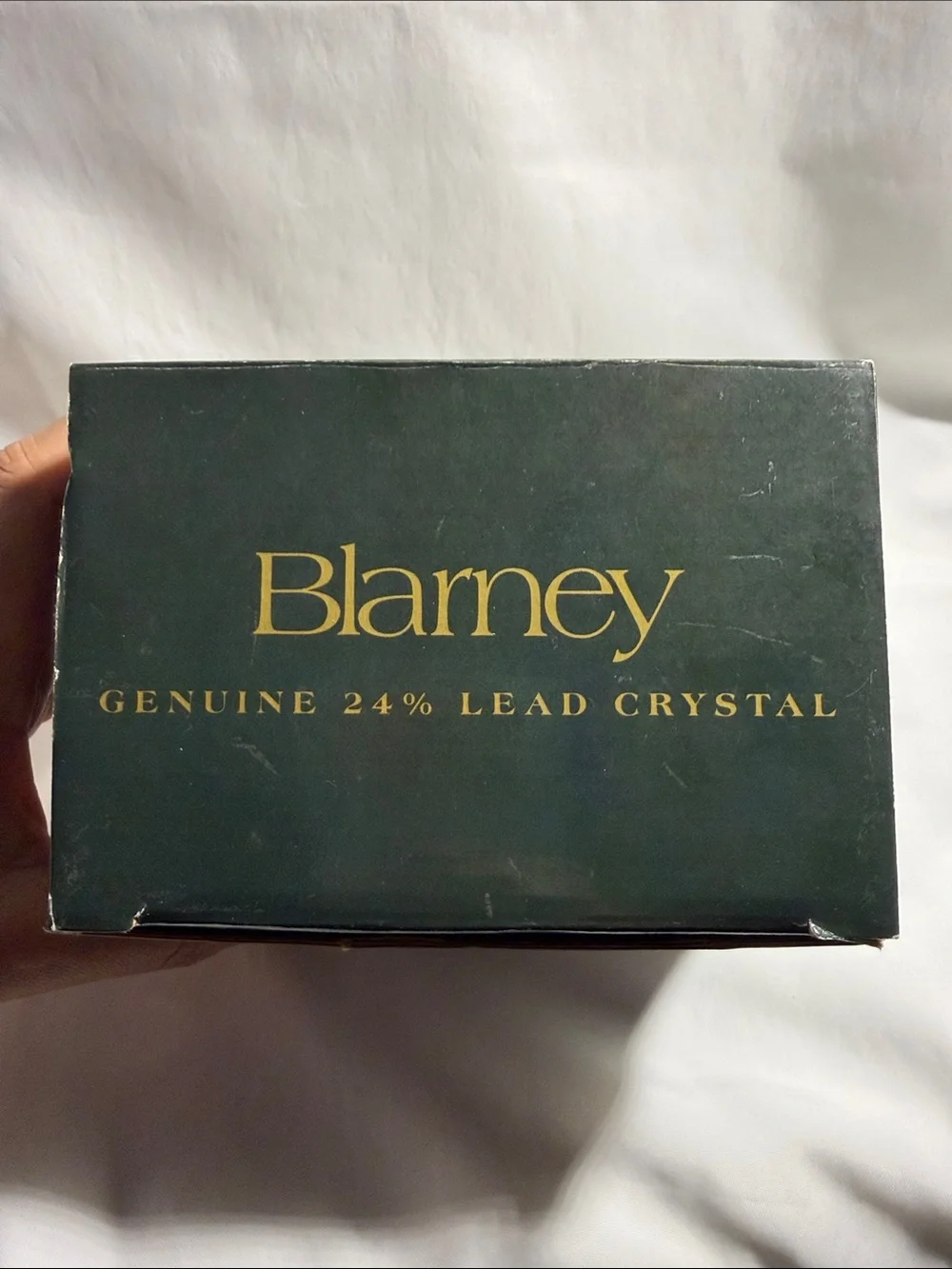 Vintage Blarney 24% Lead Crystal Creamer & Sugar Bowl Set with Original Box.